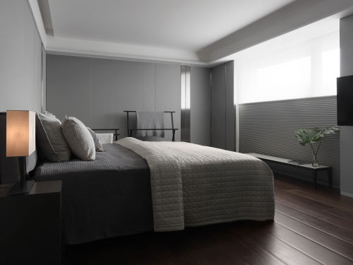 卧室床装修效果图优美973平现代别墅卧室装修图