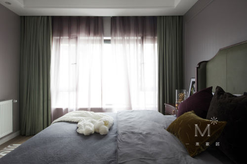 卧室窗帘1装修效果图典雅75平欧式复式卧室装修效果