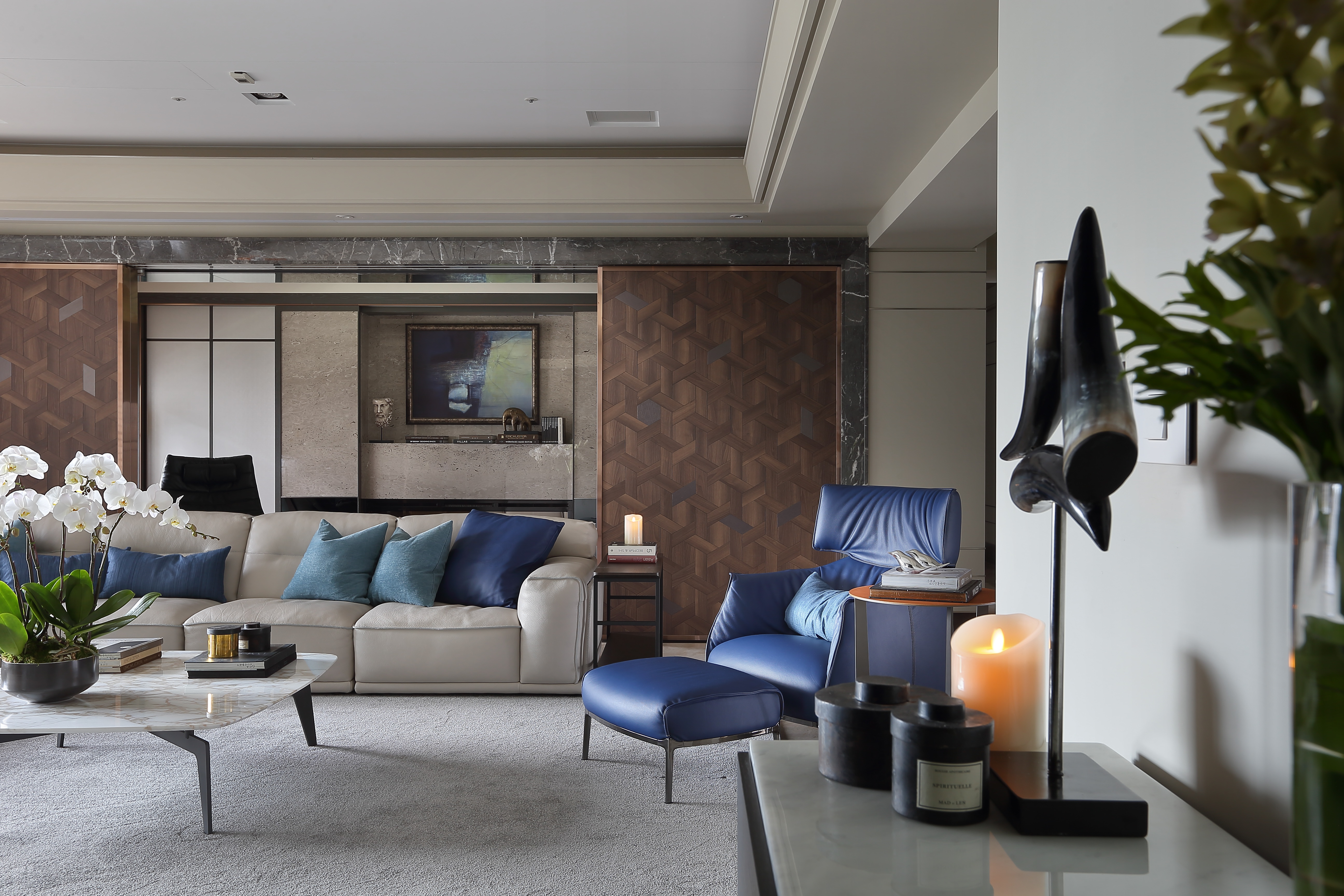 客厅沙发装修效果图浪漫564平现代别墅客厅装潢图现代简约客厅设计图片赏析