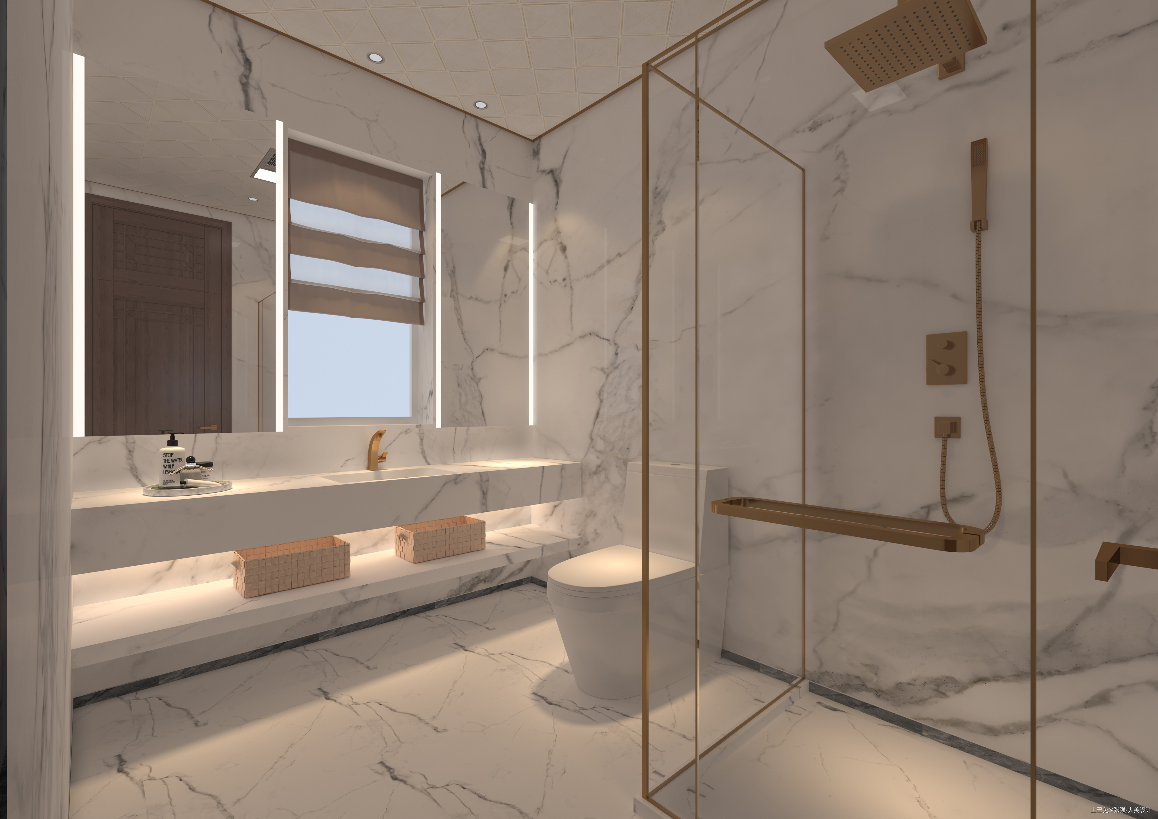 新中式风格别墅设计新中式卫生间设计图片赏析