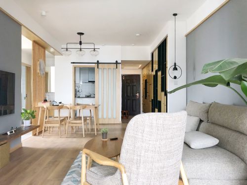 白色中式现代客厅沙发1装修效果图典雅105平中式三居客厅装修图