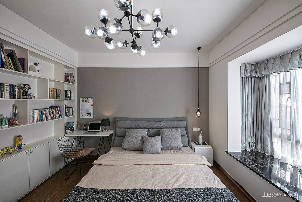 优美687平中式别墅卧室装饰美图新中式卧室设计图片赏析