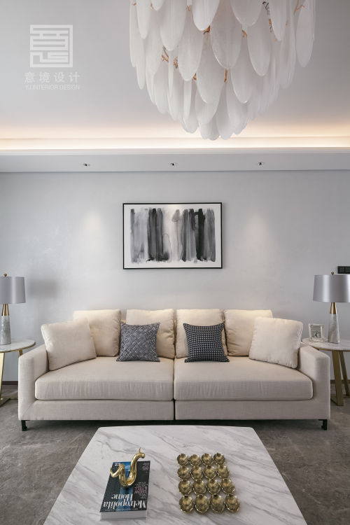客厅沙发装修效果图优美221平现代别墅客厅装修图