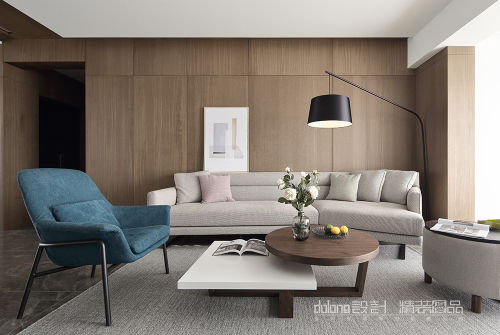 客厅茶几装修效果图优雅22平现代小户型客厅案例图