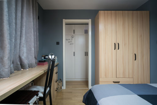 卧室衣柜3装修效果图简洁35平简约小户型卧室设计美