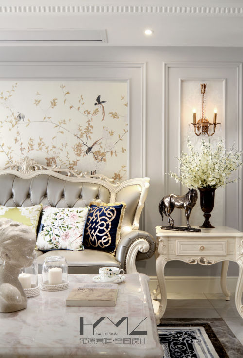 客厅窗帘装修效果图优美123平法式四居设计美图