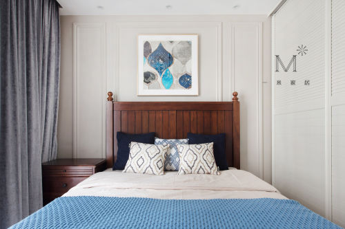 卧室窗帘2装修效果图优美160平美式四居卧室设计效