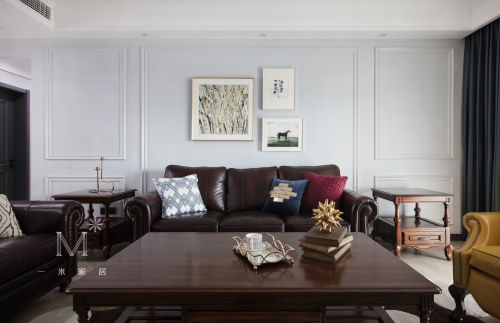 质朴160平美式四居装潢图客厅沙发四居及以上美式经典家装装修案例效果图