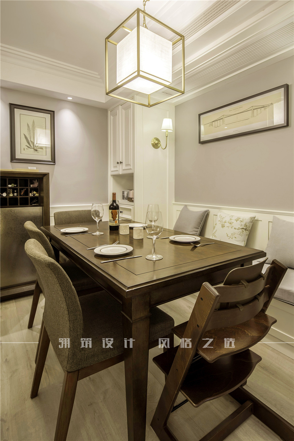 厨房2装修效果图精致53平美式二居餐厅设计效果美式餐厅设计图片赏析