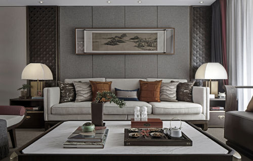 客厅沙发1装修效果图精美309平中式样板间客厅设计