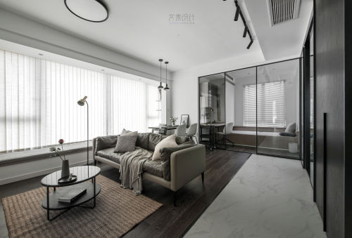 客厅沙发装修效果图大气84平现代三居客厅装饰图片
