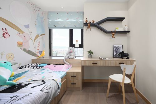 卧室木地板2装修效果图简雅北欧三居儿童房设计图片