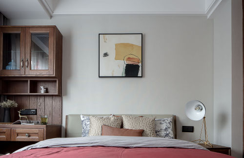 卧室床装修效果图浪漫73平中式三居卧室装饰图片