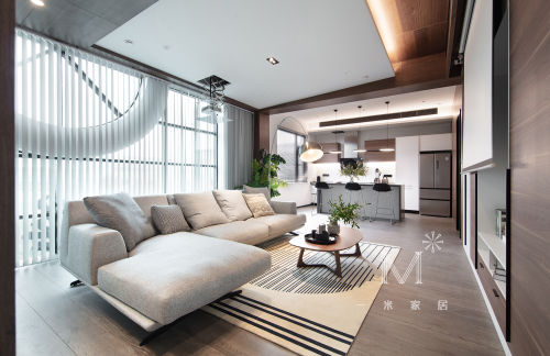 客厅沙发装修效果图平现代二居客厅装修图