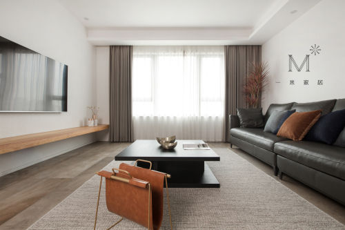客厅窗帘装修效果图精致130平现代二居客厅装修案