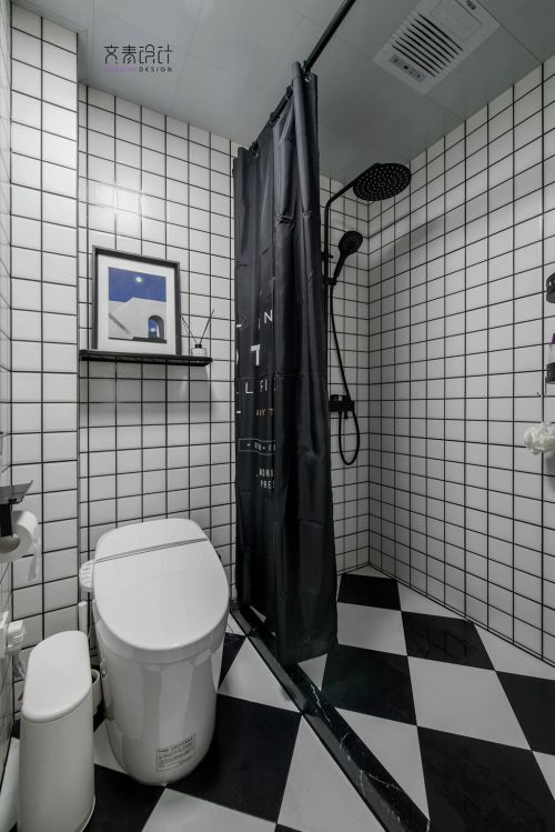 卫生间马桶装修效果图优雅39平北欧小户型卫生间设计
