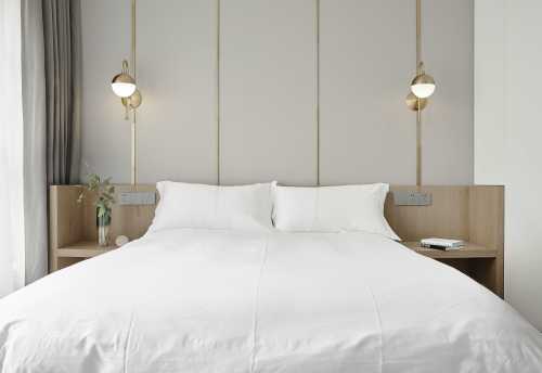 卧室床装修效果图明亮60平现代二居卧室图片大全