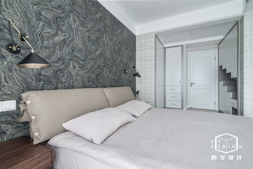 卧室床4装修效果图浪漫108平北欧三居卧室装修美