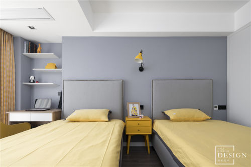 卧室装修效果图现代双人儿童房设计实景图