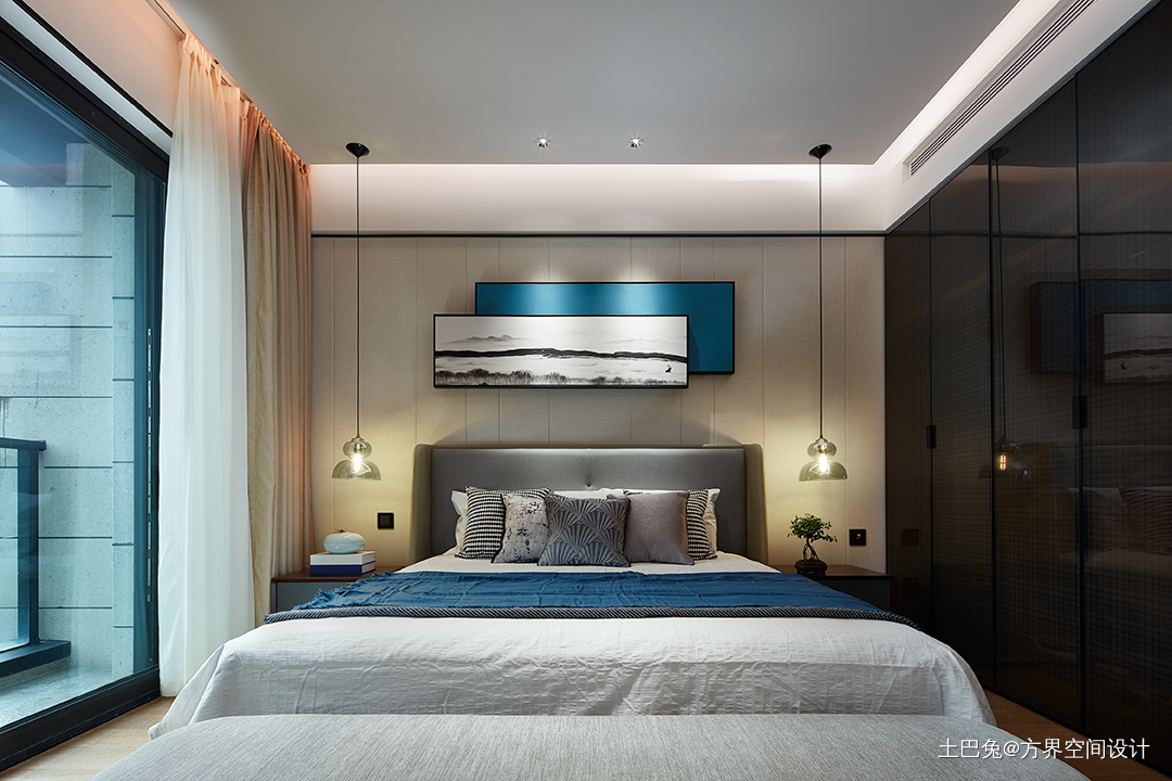 【方界设计新中式】素雅之居新中式卧室设计图片赏析