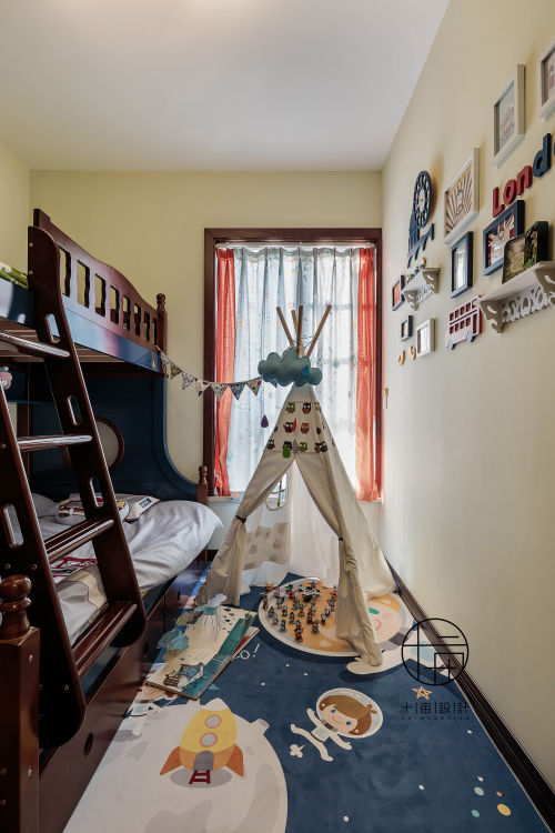 卧室1装修效果图优雅120平美式三居儿童房效果