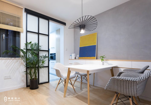 厨房木地板1装修效果图优雅83平北欧二居餐厅设计案例