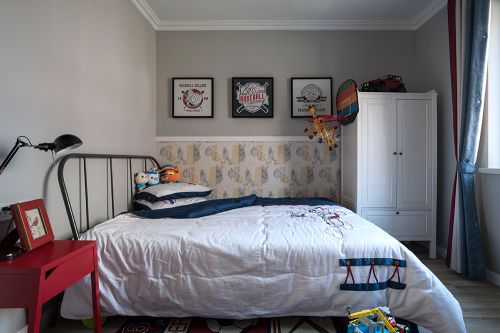 卧室装修效果图温馨109平美式三居儿童房装饰