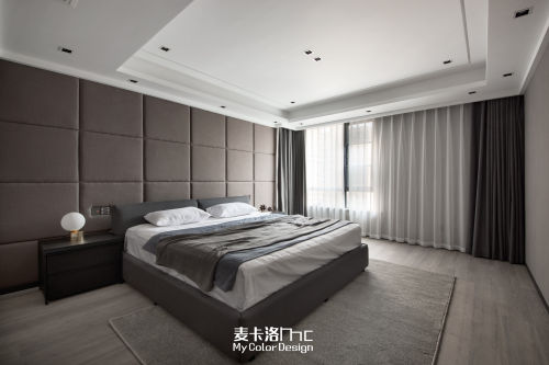 卧室床装修效果图精美115平现代三居卧室装修美