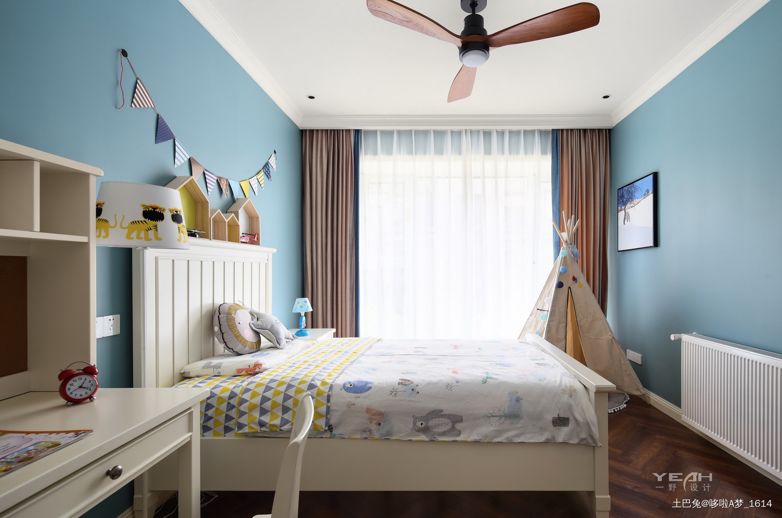 191m²美式风格儿童房设计美式卧室设计图片赏析
