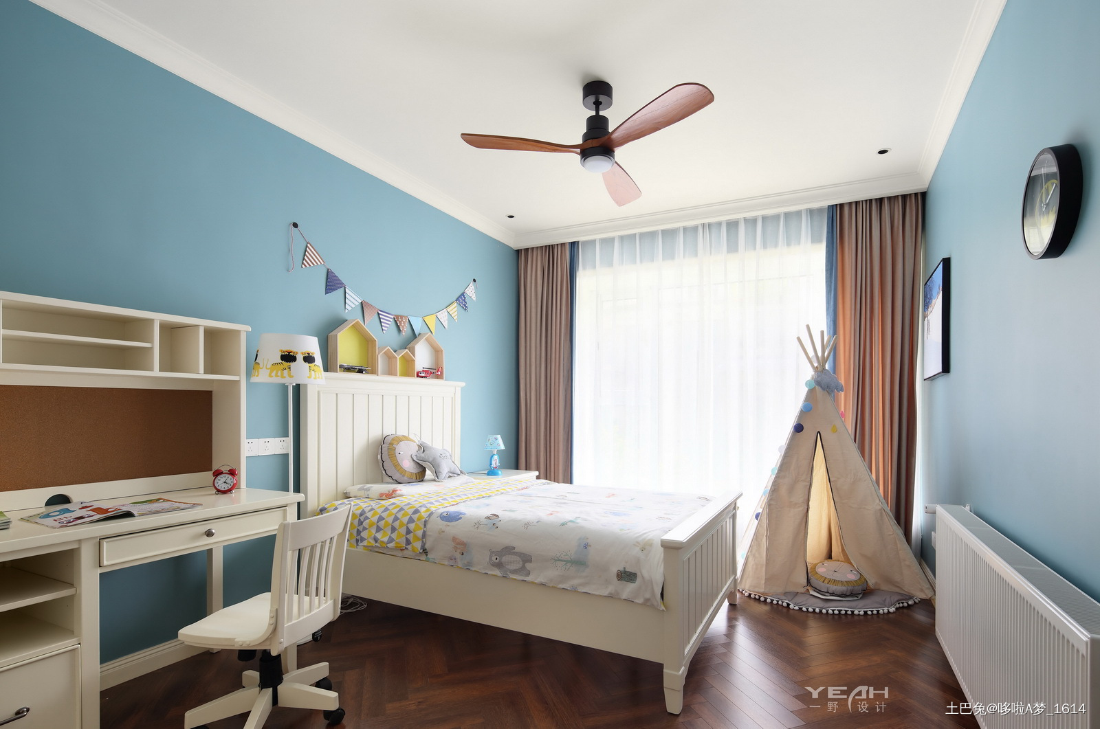 191m²美式风格儿童房设计图片美式卧室设计图片赏析