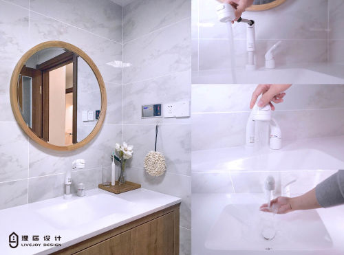 三居现代简约120㎡卫生间装饰效果图片