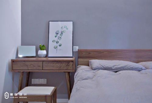 现代简约120㎡三居卧室2023装潢设计效果图