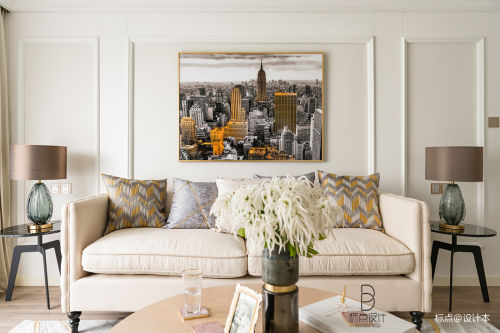 客厅沙发装修效果图平美式四居客厅图片欣赏