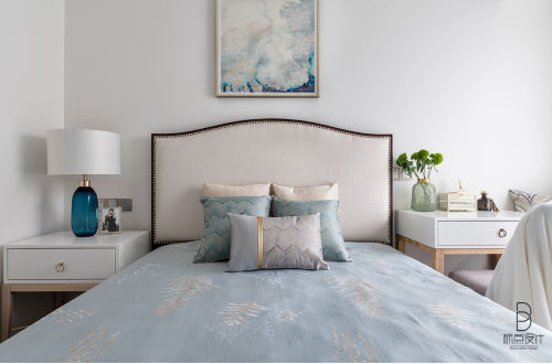 卧室窗帘装修效果图简洁110平美式四居卧室装修图
