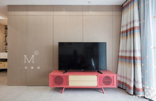 典雅24平现代小户型装修案例客厅窗帘现代简约客厅设计图片赏析