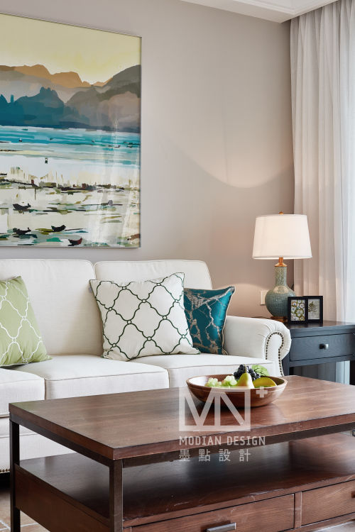 客厅沙发装修效果图平美式四居客厅装修图片