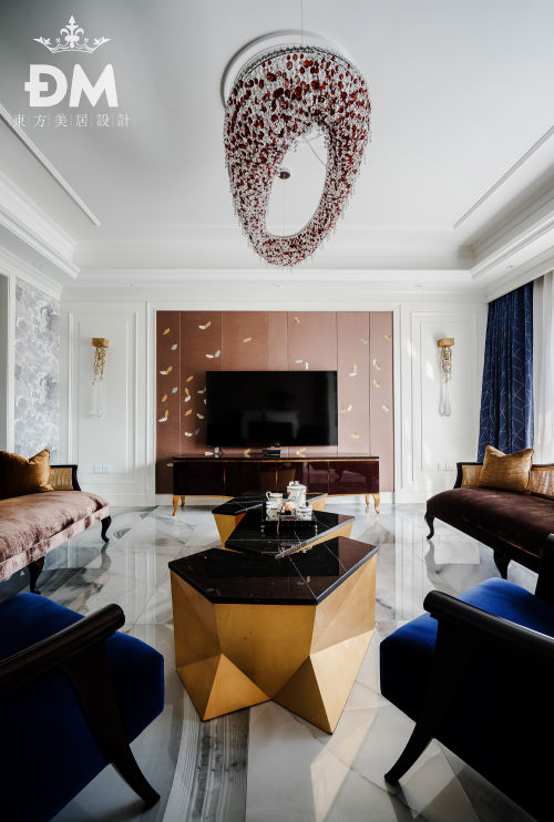 客厅窗帘装修效果图600平复式住宅客厅吊灯设计