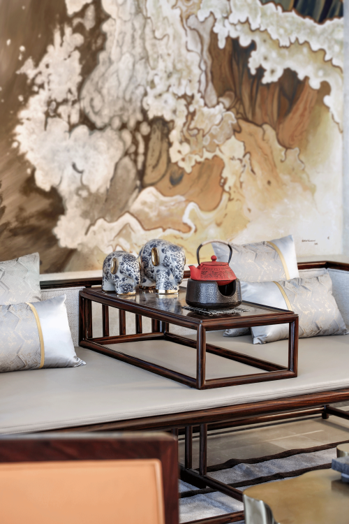 平中式别墅客厅装饰图客厅茶几