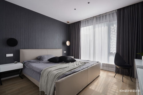 卧室床装修效果图简洁158平现代四居卧室装修图