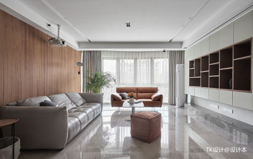 客厅沙发1装修效果图精致82平简约三居客厅设计效果