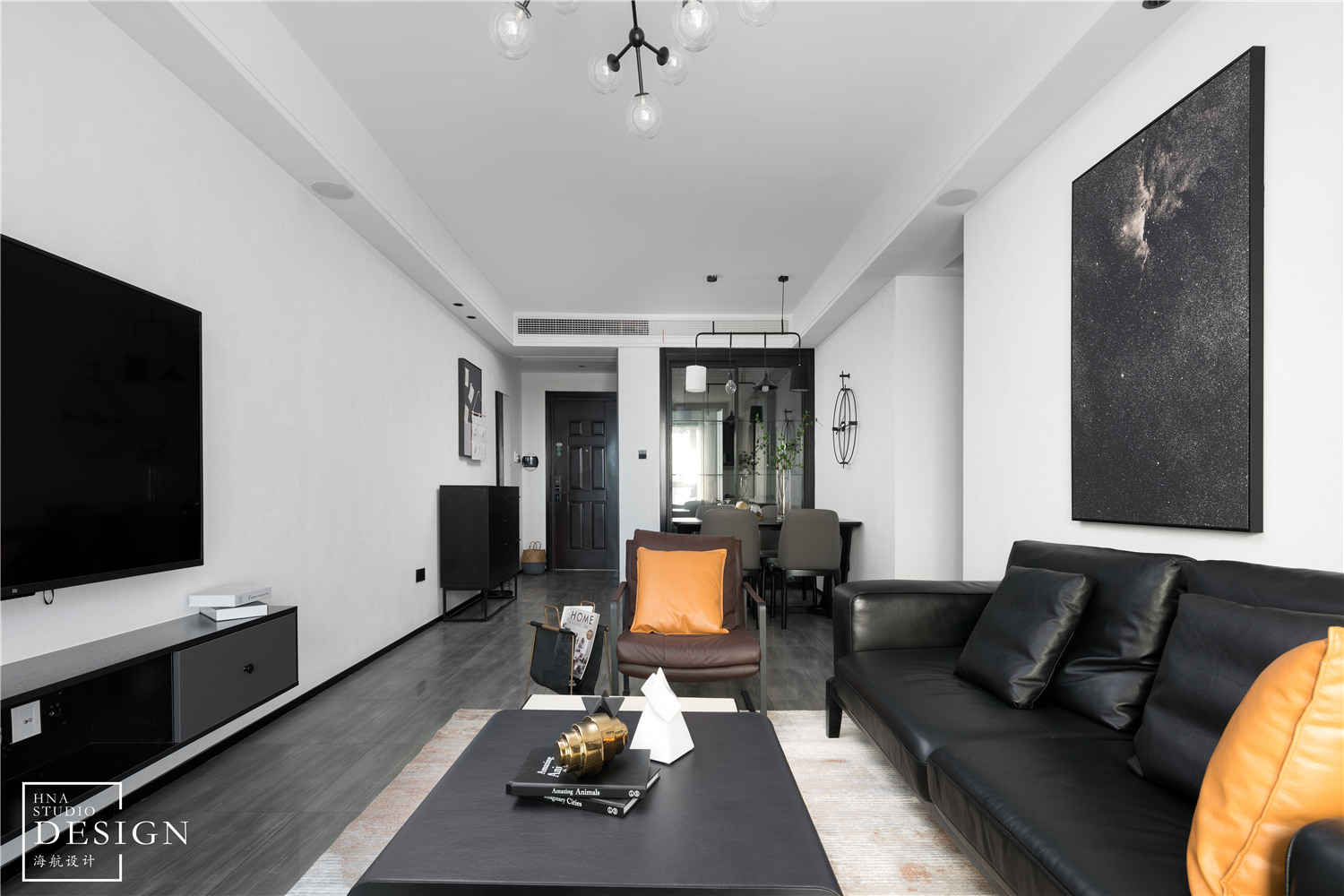 客厅沙发1装修效果图经典黑白灰客厅设计实景图片现代简约客厅设计图片赏析
