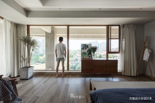 卧室木地板装修效果图精美75平现代三居卧室效果图片