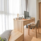 木质北欧卧室书桌设计图