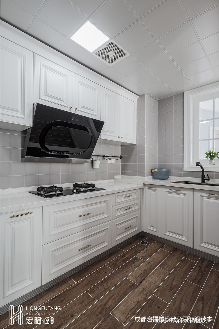 平美式三居厨房装修效果图美式厨房设计图片赏析