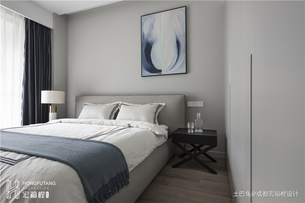 明亮149平现代四居卧室设计图现代简约卧室设计图片赏析