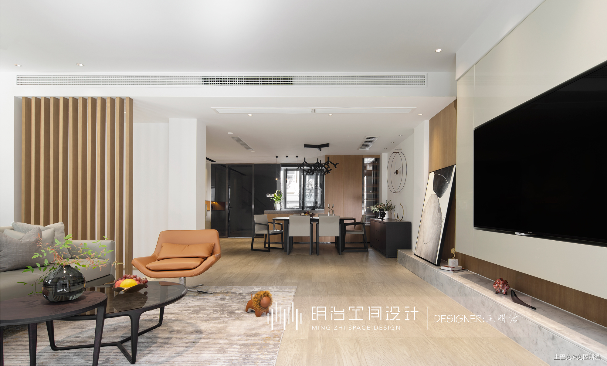 半木台式风格别墅设计现代简约客厅设计图片赏析