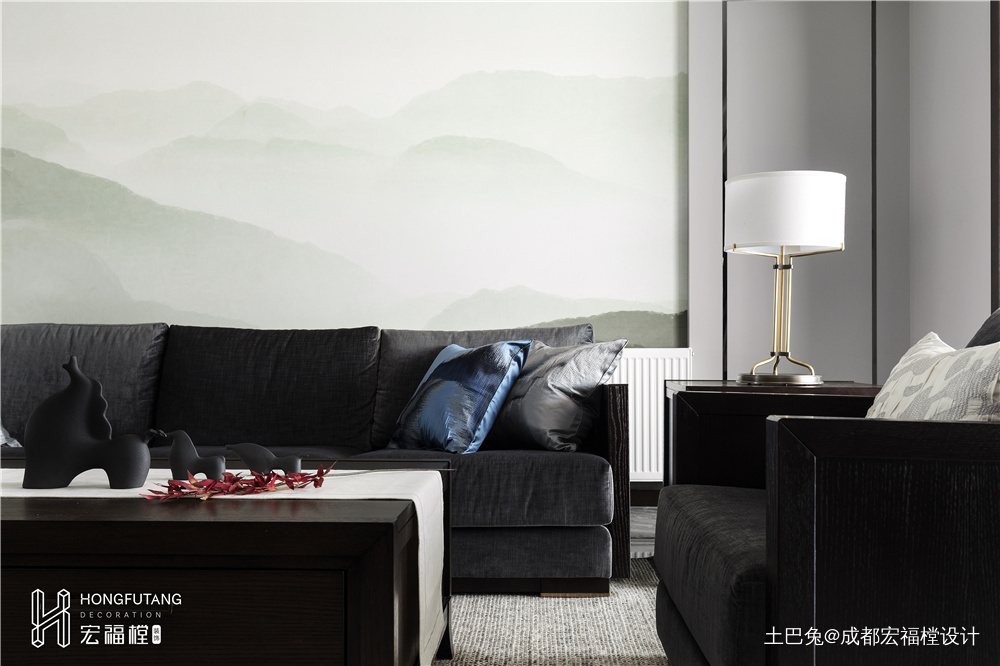 平中式三居客厅效果图片大全新中式客厅设计图片赏析