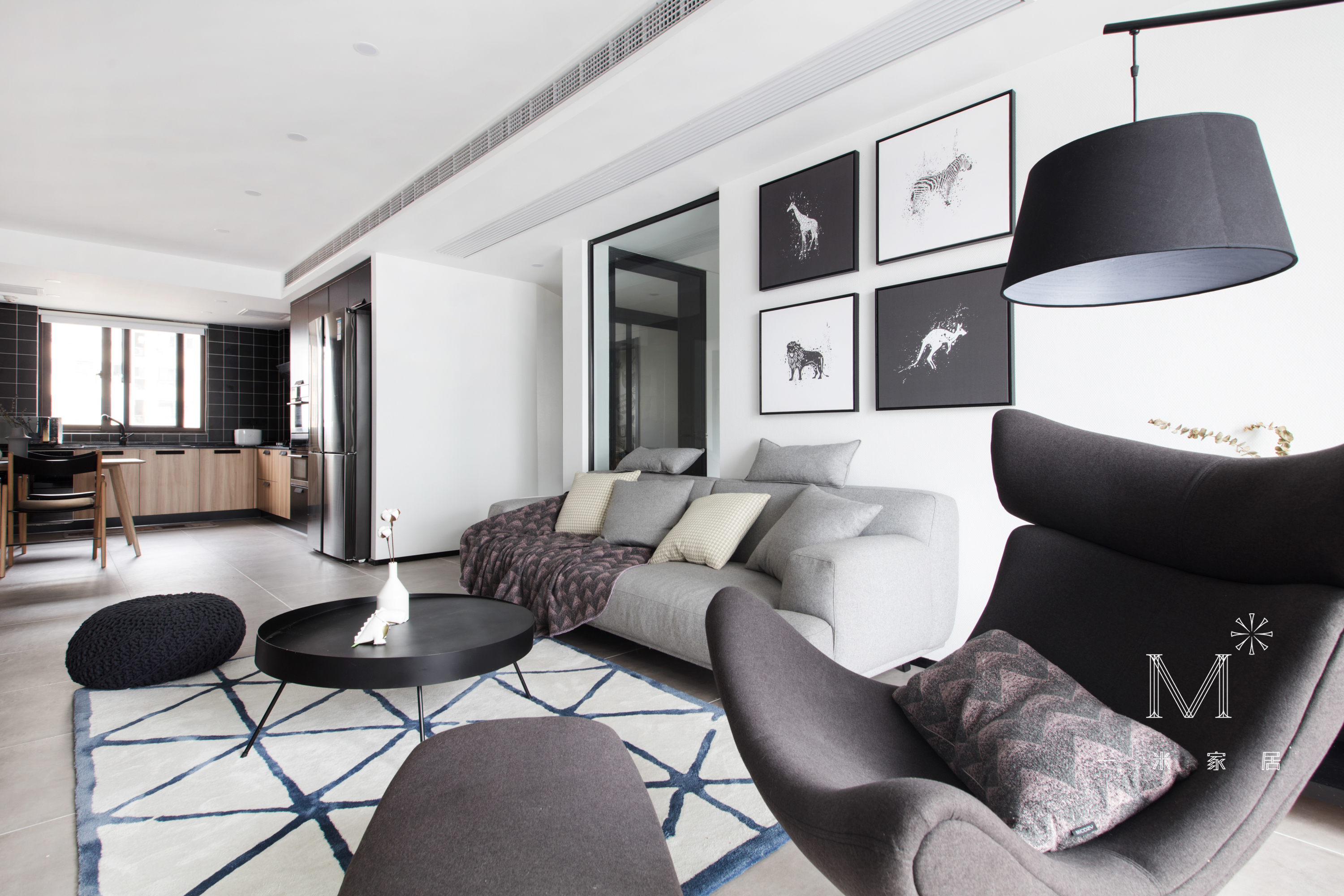 客厅沙发装修效果图简洁60平现代二居客厅案例图现代简约客厅设计图片赏析