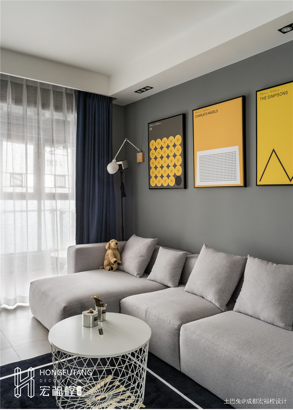 温馨88平现代三居客厅装饰美图现代简约客厅设计图片赏析