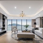 三亚鸿洲天玺顶层豪宅客厅沙发图片